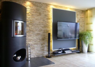 neugestaltung einer Kamin-und Fernsehecke